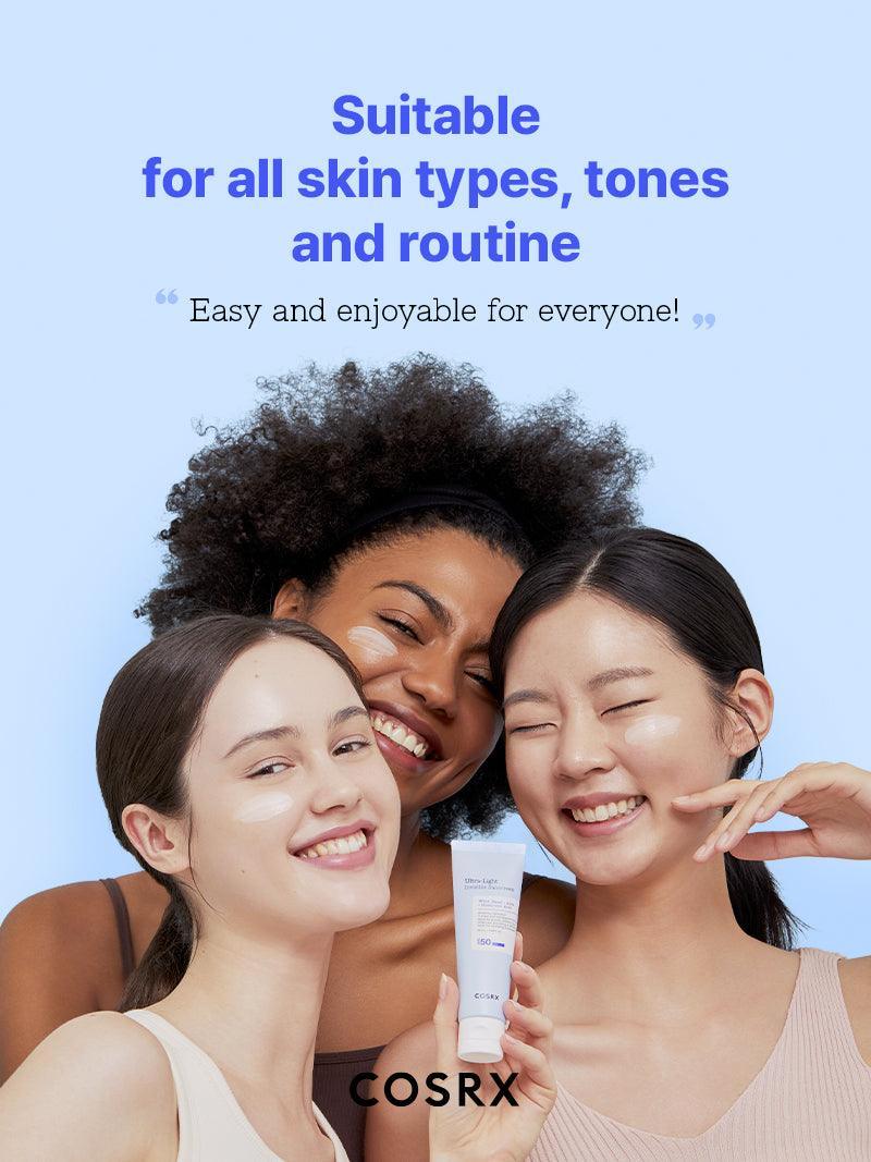 COSRX Ultra - Light Invisible Sunscreen SPF50 PA++++ – No White Cast, Lightweight Daily UV Protection - Amora Skin