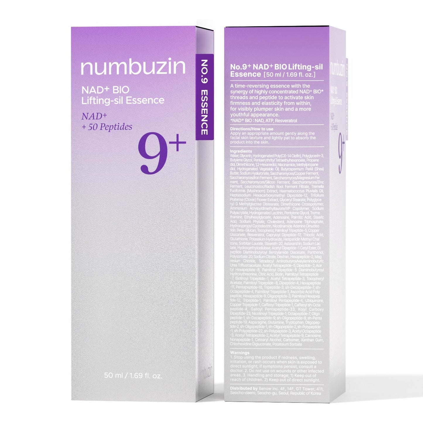 Numbuzin No.9 NAD+ BIO Lifting - sil Essence – Anti - Aging Firming & Wrinkle - Reducing Essence | Korean Skincare - Amora Skin