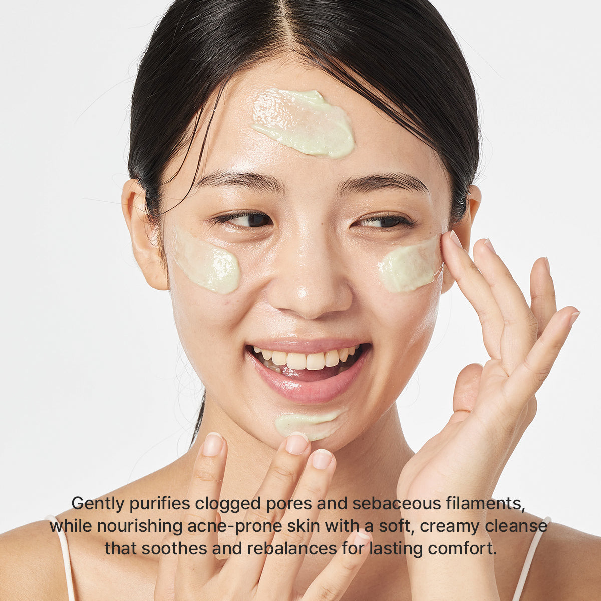 Arencia Fresh Green Rice Mochi Cleanser, Gentle Daily Cleanser for Acne-Prone Skin