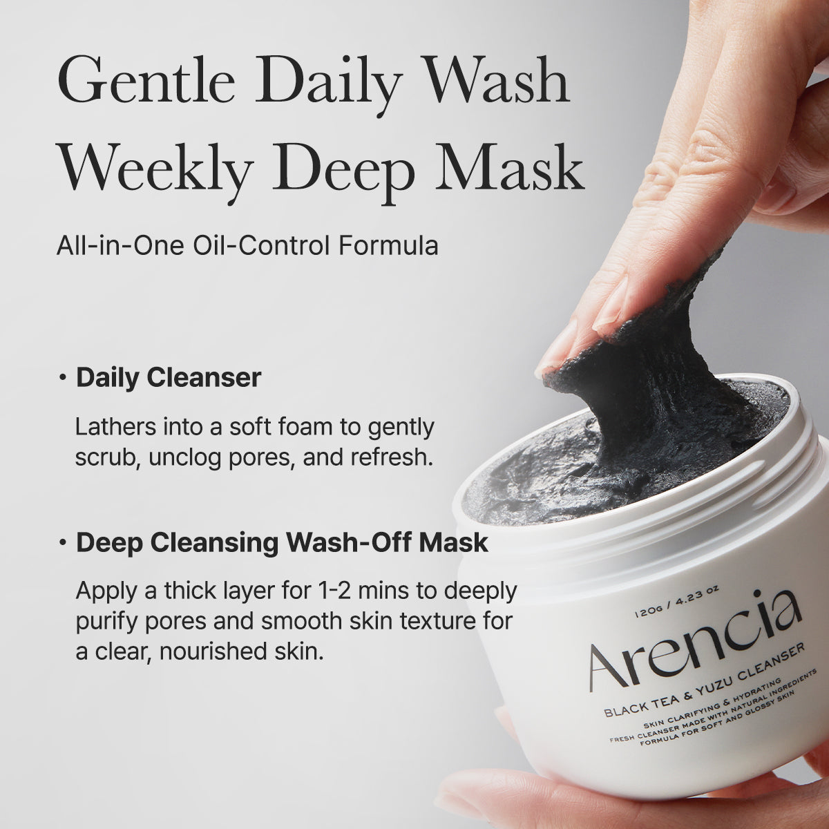 Arencia Black Tea Rice Mochi Cleanser – Amora Skin