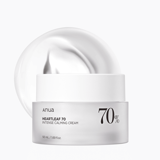 ANUA Heartleaf 70% Intense Calming Cream 50ml – Deep Soothing, Barrier Support & Hydrating Moisturizer | Korean Skincare - Amora Skin