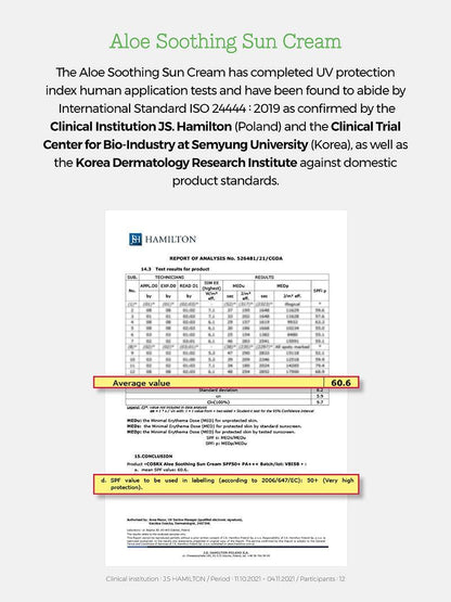 COSRX Aloe Soothing Sun Cream SPF50+ PA+++ – Lightweight Hydrating Sunscreen with Aloe Vera | Korean Skincare - Amora Skin