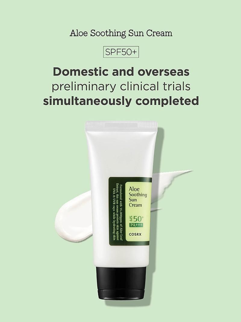 COSRX Aloe Soothing Sun Cream SPF50+ PA+++ – Lightweight Hydrating Sunscreen with Aloe Vera | Korean Skincare - Amora Skin