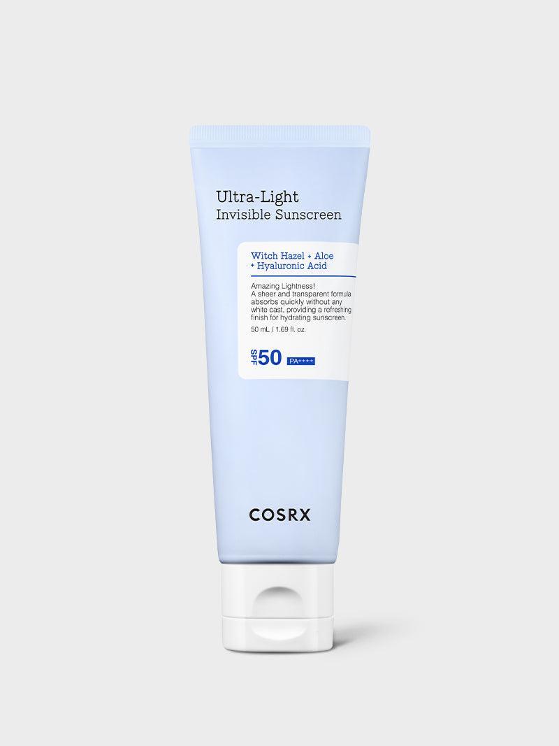 COSRX Ultra - Light Invisible Sunscreen SPF50 PA++++ – No White Cast, Lightweight Daily UV Protection - Amora Skin