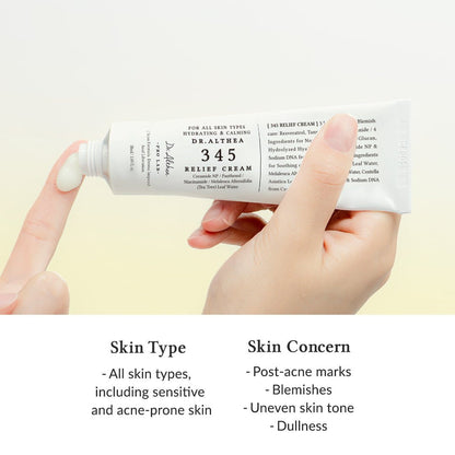 Dr.Althea 345 Relief Cream – Daily Soothing Moisturizer & Post‑Acne Relief Cream | Gentle Hydration for Sensitive Skin - Amora Skin