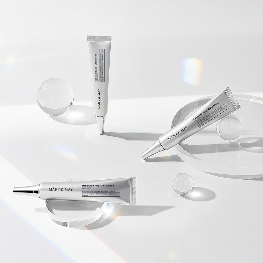 Mary&May Tranexamic Acid + Glutathione Eye Cream 30ML – Brightening, Dark Circle & Anti - Aging Eye Care | Korean Skincare - Amora Skin