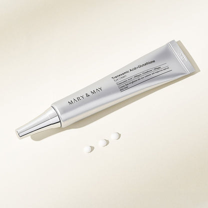 Mary&May Tranexamic Acid + Glutathione Eye Cream 30ML – Brightening, Dark Circle & Anti - Aging Eye Care | Korean Skincare - Amora Skin
