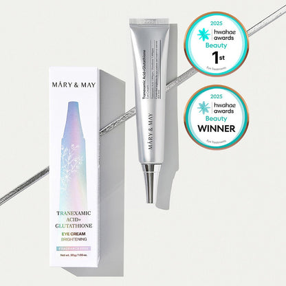 Mary&May Tranexamic Acid + Glutathione Eye Cream 30ML – Brightening, Dark Circle & Anti - Aging Eye Care | Korean Skincare - Amora Skin