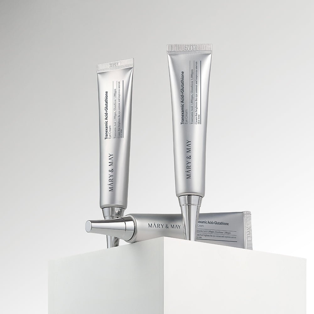 Mary&May Tranexamic Acid + Glutathione Eye Cream 30ML – Brightening, Dark Circle & Anti - Aging Eye Care | Korean Skincare - Amora Skin