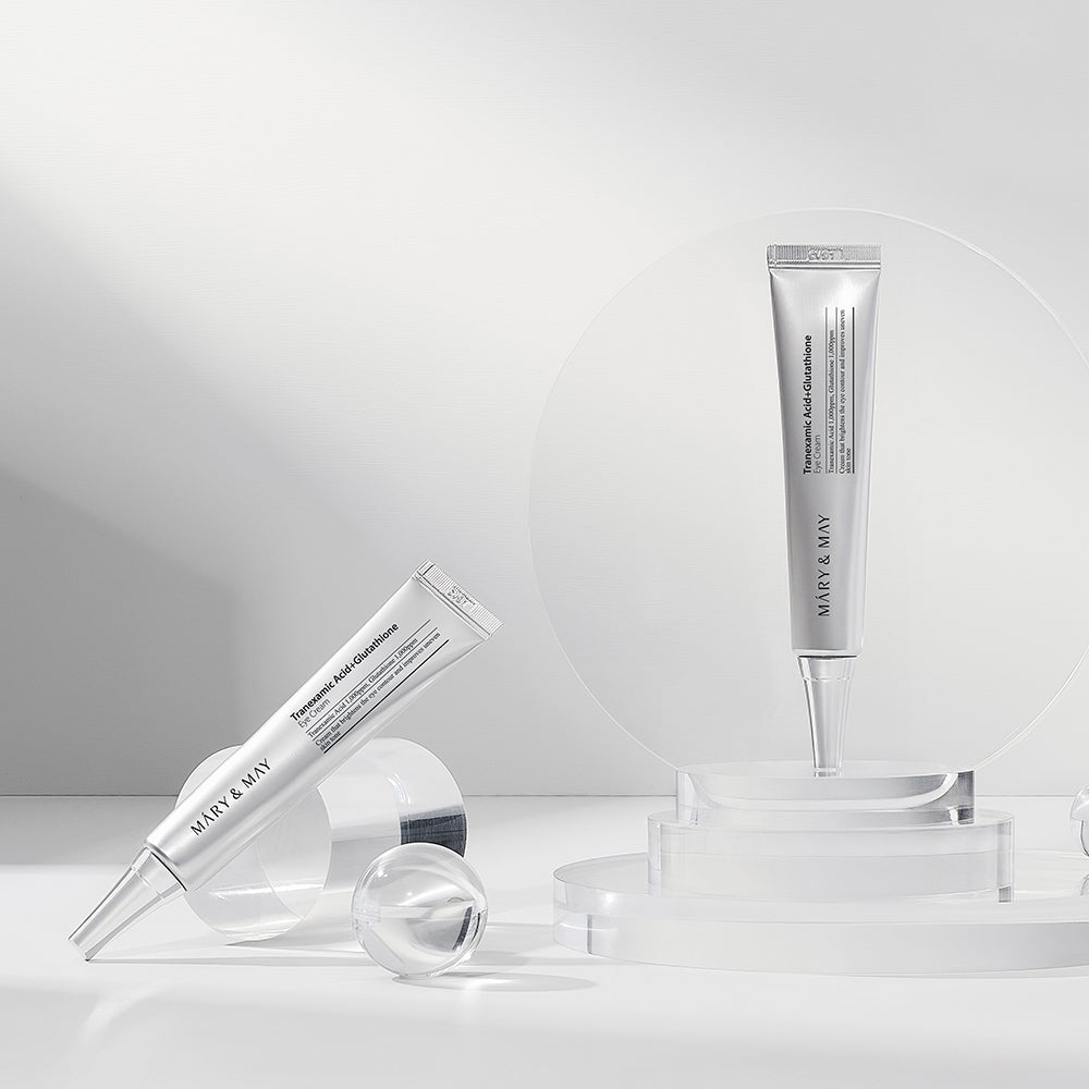 Mary&May Tranexamic Acid + Glutathione Eye Cream 30ML – Brightening, Dark Circle & Anti - Aging Eye Care | Korean Skincare - Amora Skin