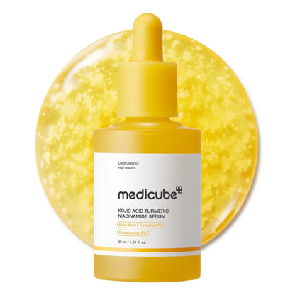 MEDICUBE Kojic Acid Turmeric Capsule Serum – Brightening & Tone - Correcting Serum for Dark Spots, Uneven Skin & Radiant Glow | Korean Skincare - Amora Skin