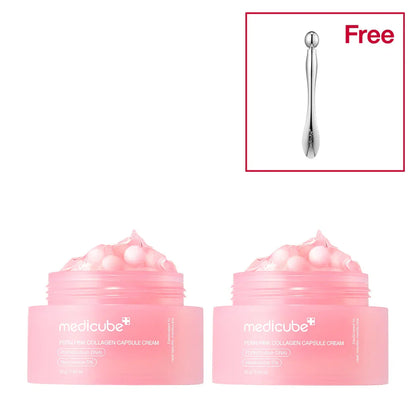 Medicube PDRN Pink Collagen Capsule Cream – Hydrating, Brightening & Elasticity - Boosting Gel Cream | Korean Skincare - Amora Skin