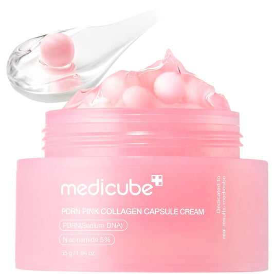 Medicube PDRN Pink Collagen Capsule Cream – Hydrating, Brightening & Elasticity - Boosting Gel Cream | Korean Skincare - Amora Skin