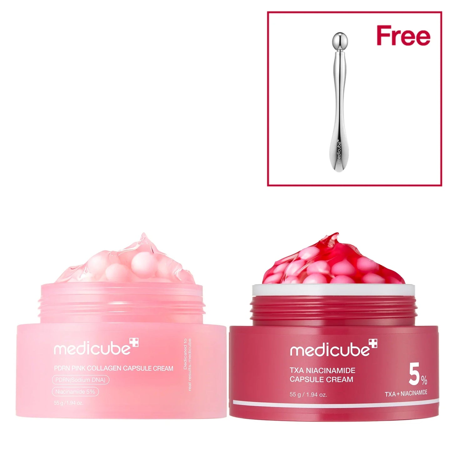 Medicube PDRN Pink Collagen Capsule Cream – Hydrating, Brightening & Elasticity - Boosting Gel Cream | Korean Skincare - Amora Skin