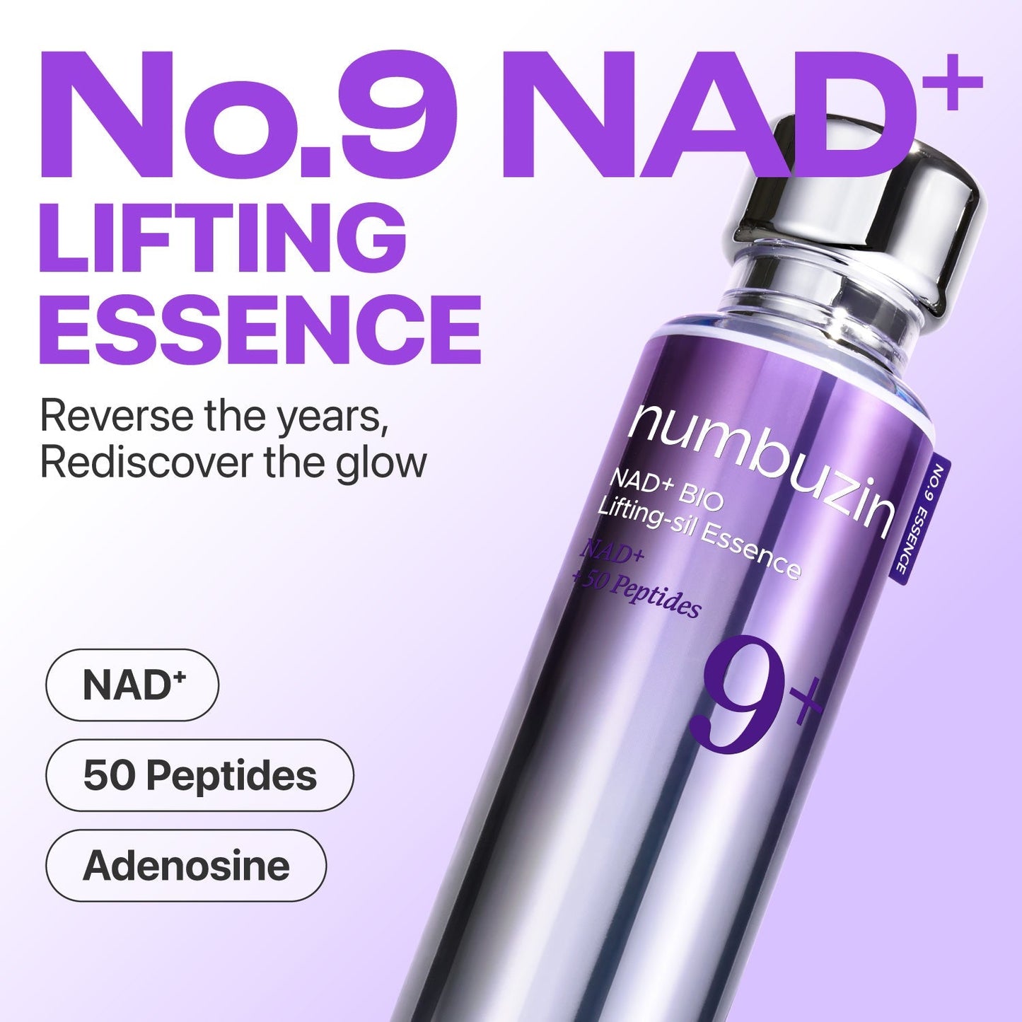 Numbuzin No.9 NAD+ BIO Lifting - sil Essence – Anti - Aging Firming & Wrinkle - Reducing Essence | Korean Skincare - Amora Skin