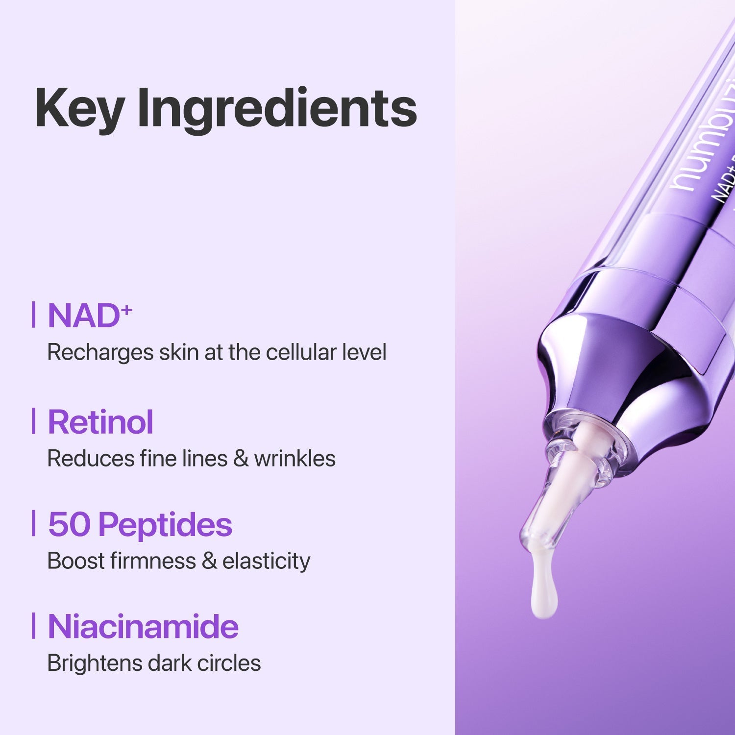 Numbuzin No.9 NAD+ Retinol Volumetox Eye Cream – Firming, Brightening & Anti - Aging Eye Treatment - Amora Skin