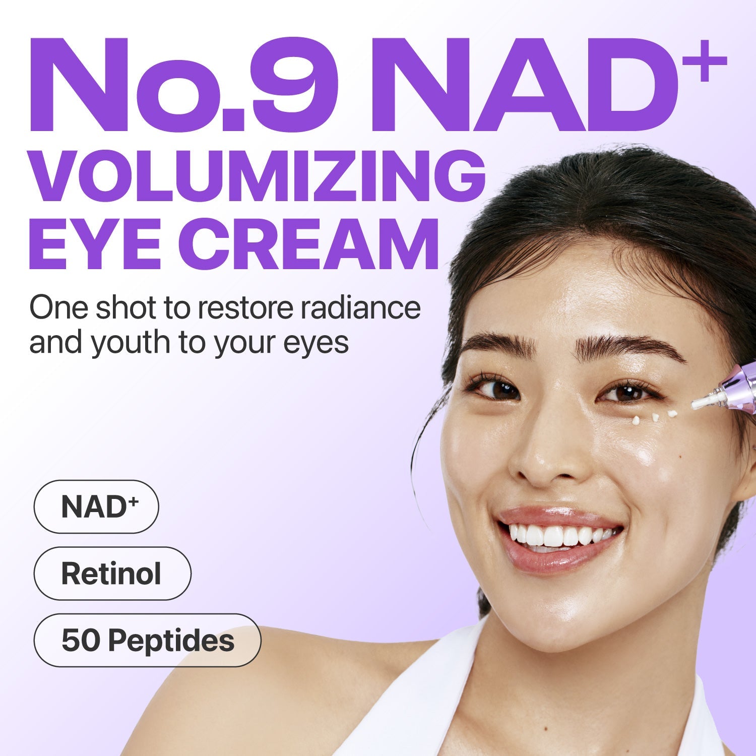 Numbuzin No.9 NAD+ Retinol Volumetox Eye Cream – Firming, Brightening & Anti - Aging Eye Treatment - Amora Skin