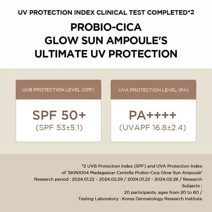 SKIN1004 Madagascar Centella Probio-Cica Glow Sun Ampoule SPF50+ PA++++ (50ml)